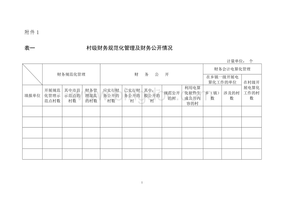 农村财务规范化管理统计表.doc_第1页