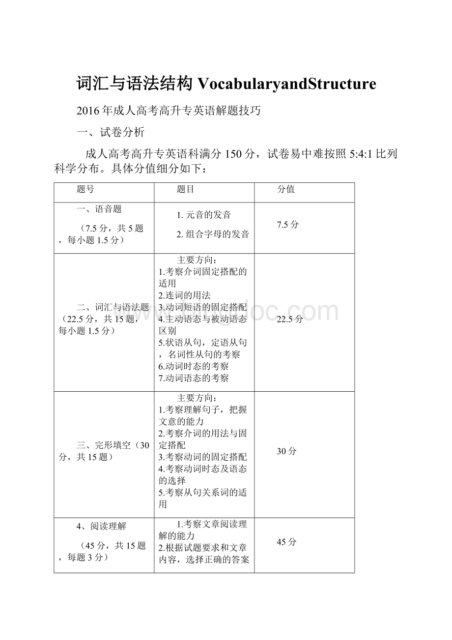 词汇与语法结构VocabularyandStructureWord格式文档下载.docx_第1页