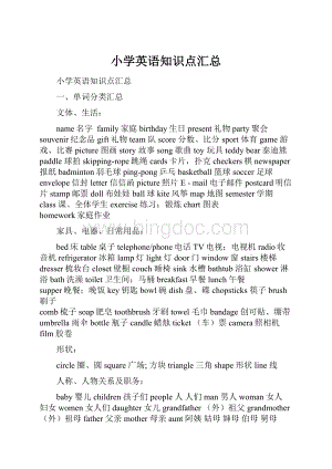 小学英语知识点汇总.docx