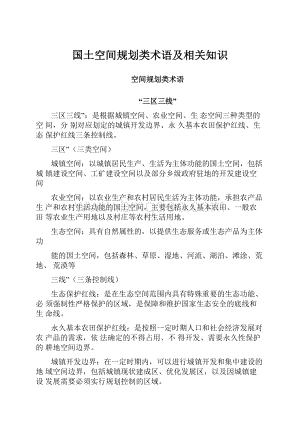 国土空间规划类术语及相关知识Word文档格式.docx