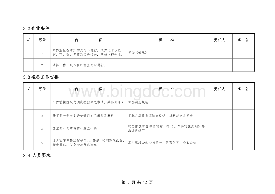 线路清扫及登杆检查绝缘子作业指导书.doc_第3页