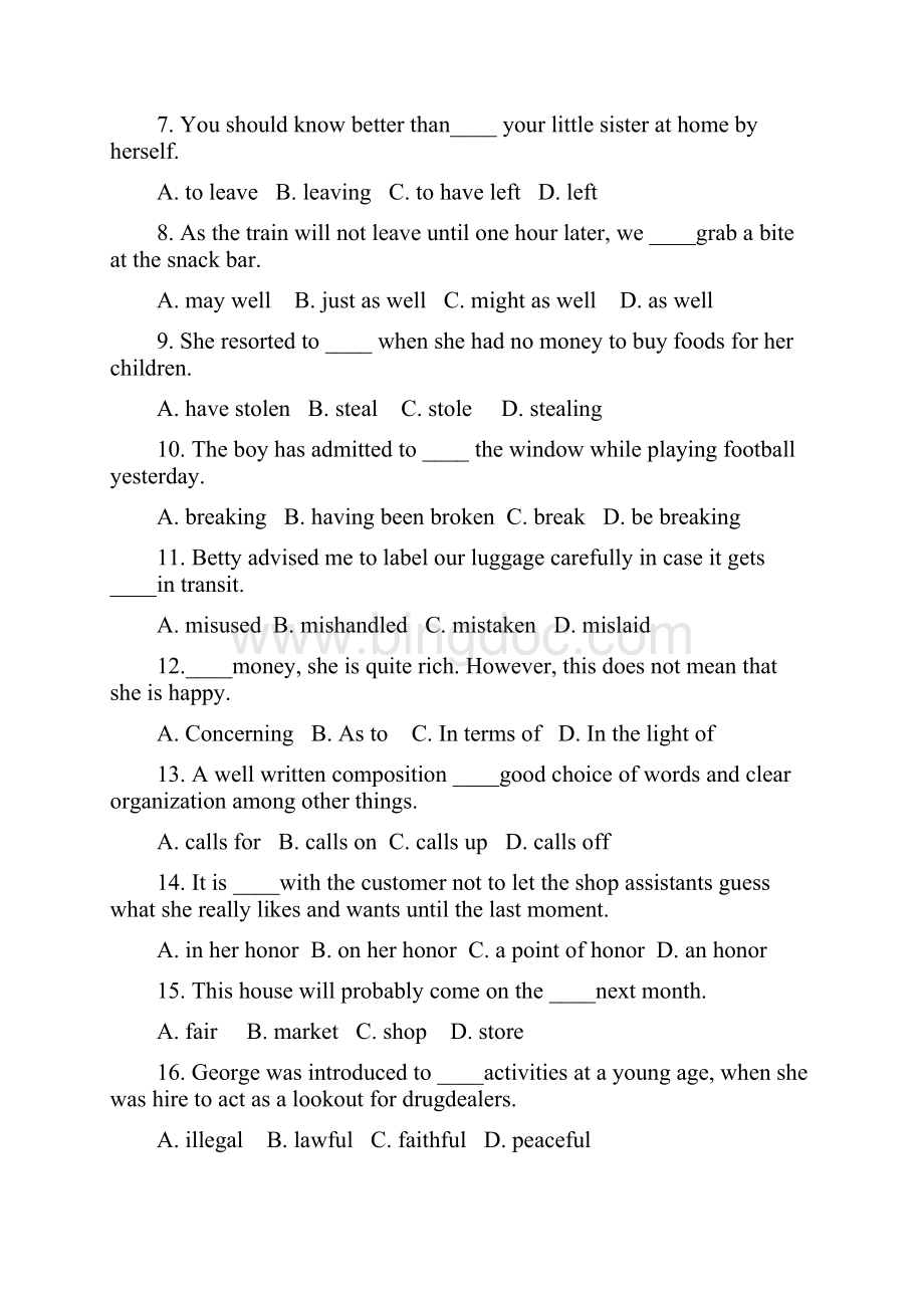 英语专业四级词汇与语法模拟练习.docx_第2页