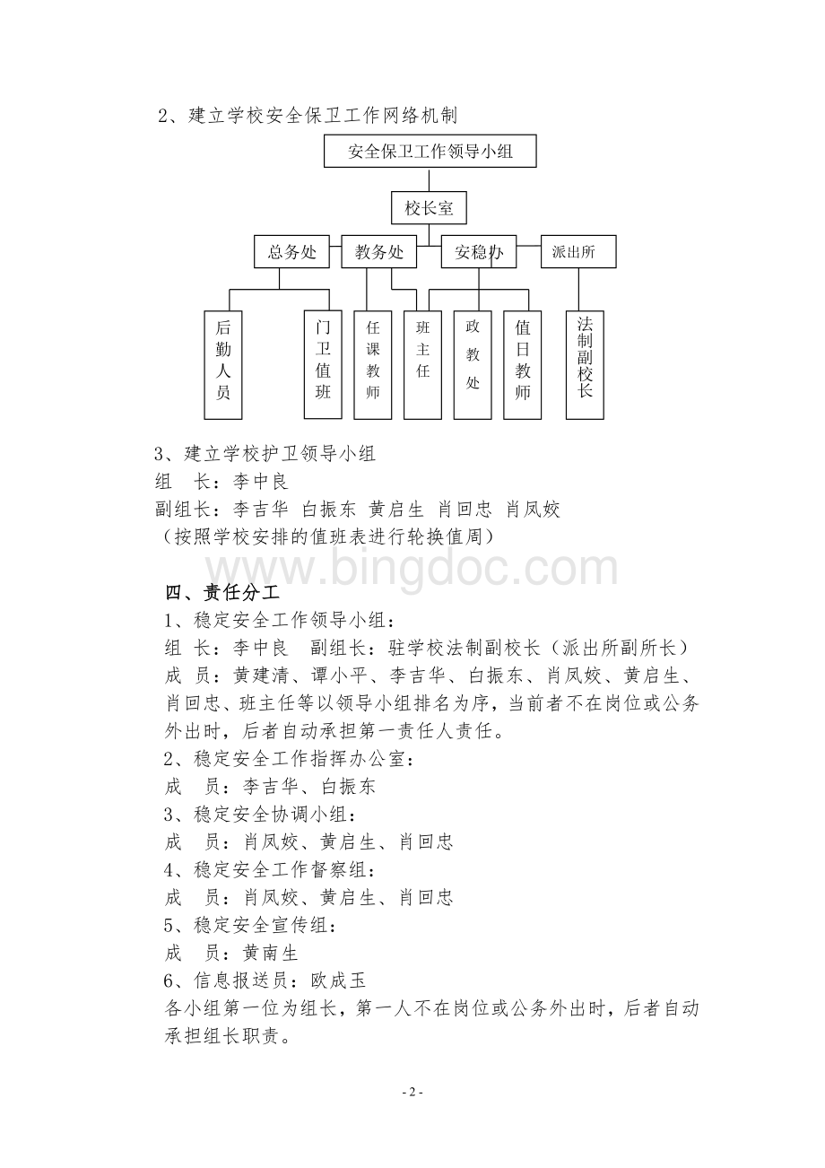 杨梅山镇学校安全工作实施方案文档格式.doc_第2页