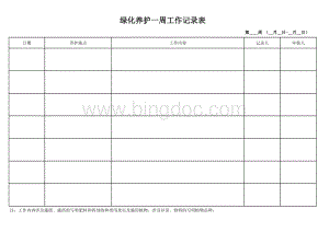 绿化养护工作记录表.xlsx