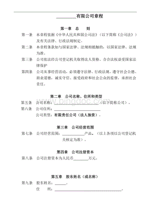 法人独资公司章程(不设立董事会监事会)Word文档格式.doc