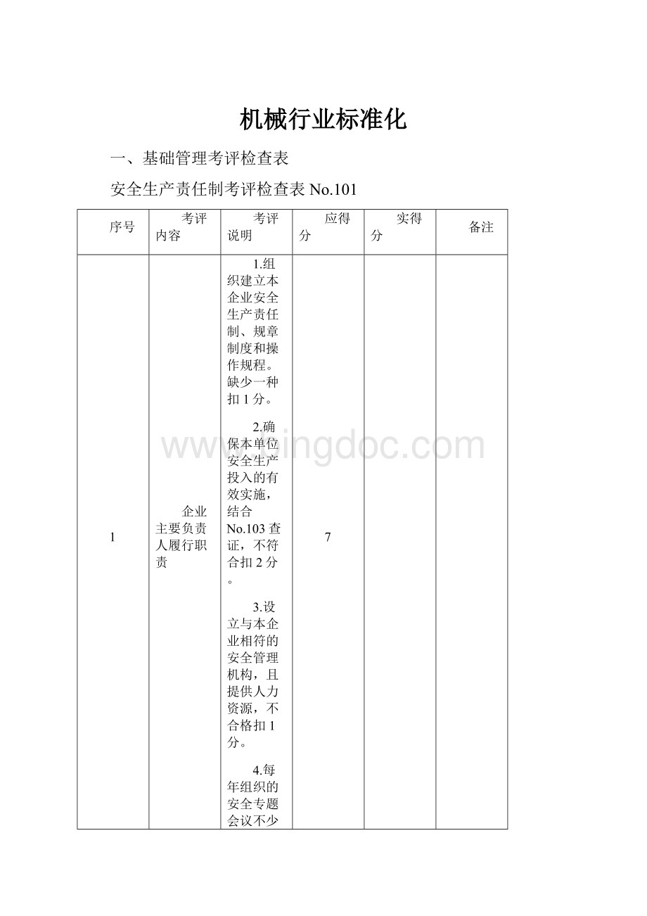 机械行业标准化.docx