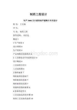 制药工程设计Word文档格式.docx