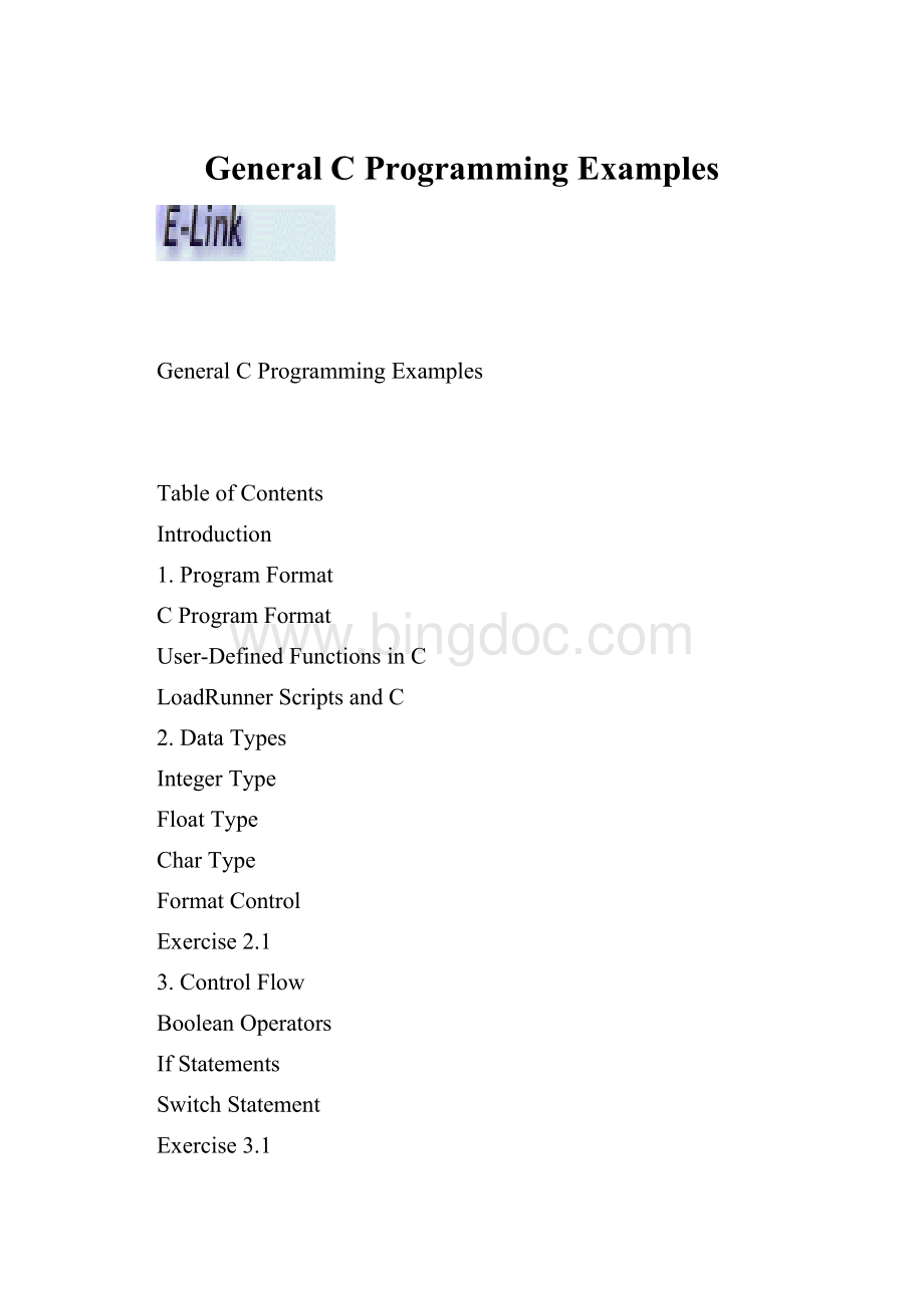 General C Programming ExamplesWord下载.docx