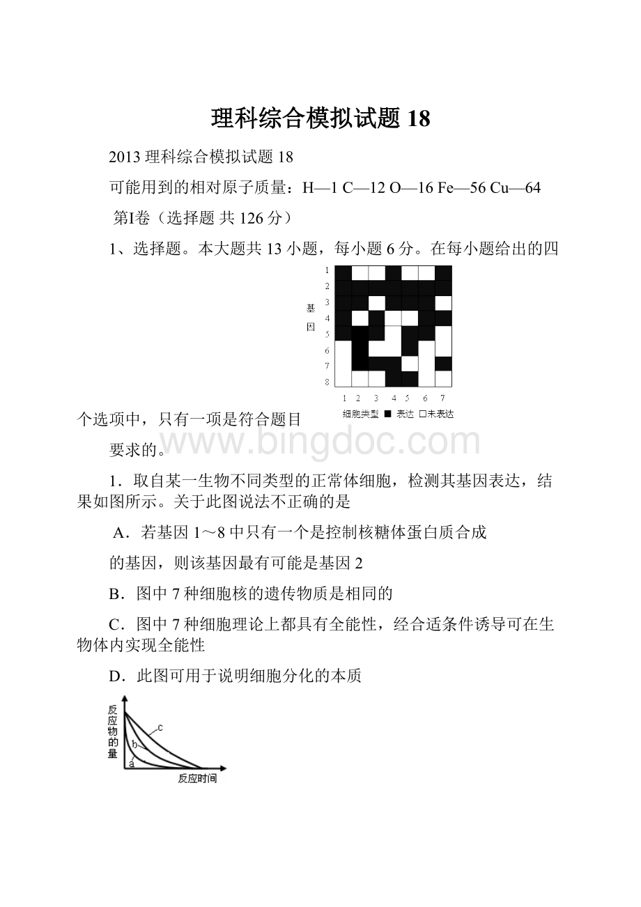 理科综合模拟试题18.docx_第1页