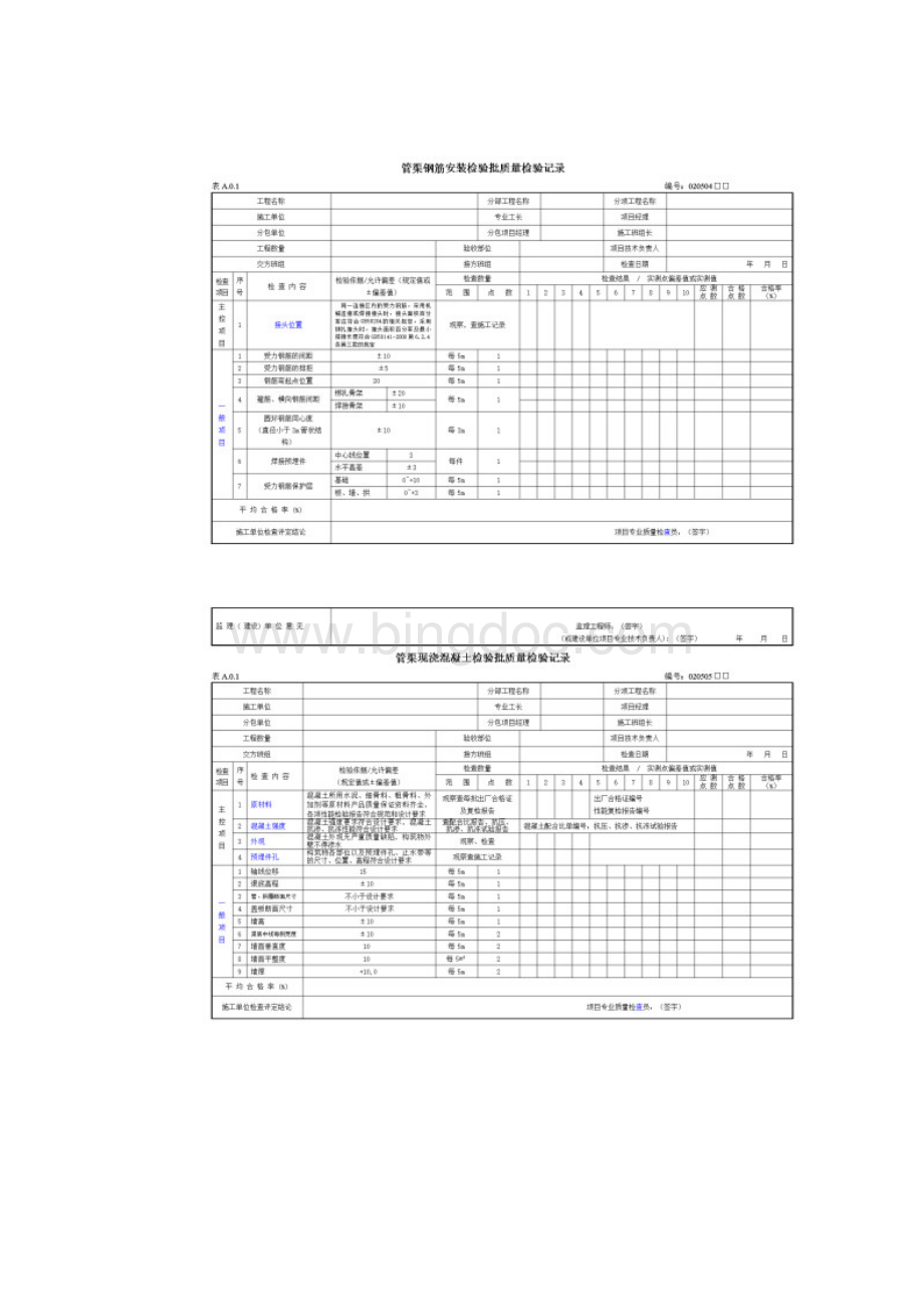 gb50141给水排水构筑物工程施工及验收给排水管渠检验批.docx_第3页