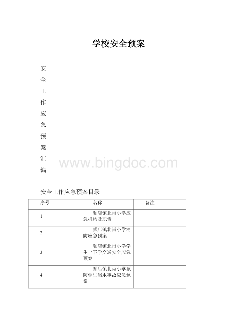 学校安全预案.docx_第1页