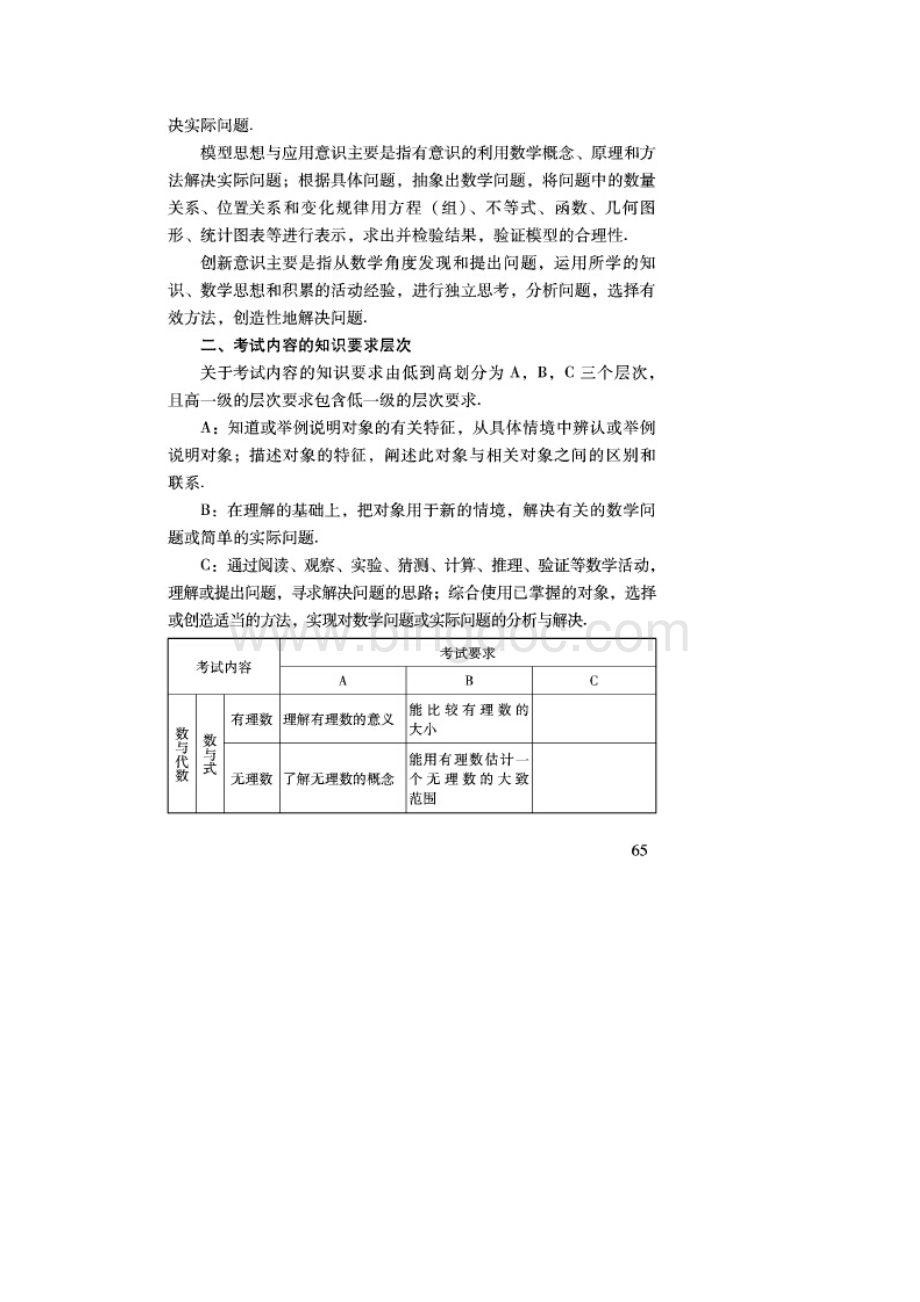北京中考数学考试说明.docx_第2页