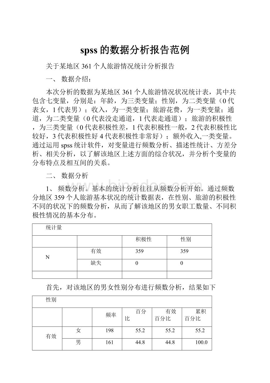 spss的数据分析报告范例.docx_第1页