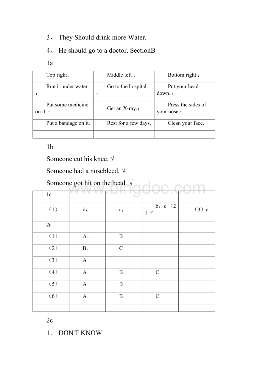 人教版英语八年级下册答案Word文件下载.docx_第3页