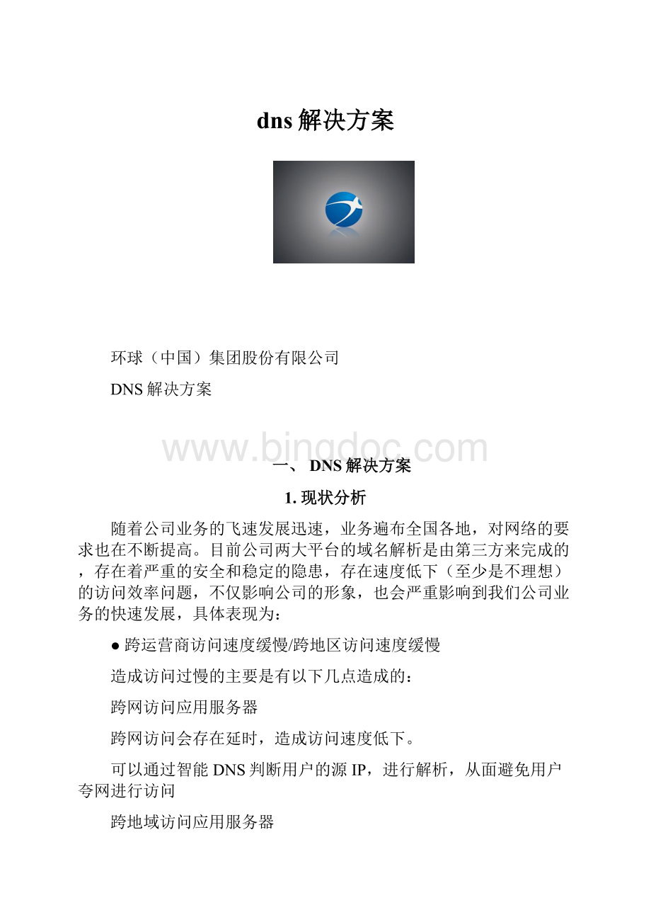 dns解决方案Word格式.docx_第1页