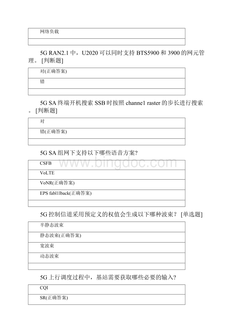 5G网络移动通信技术综合测试3Word文档格式.docx_第3页