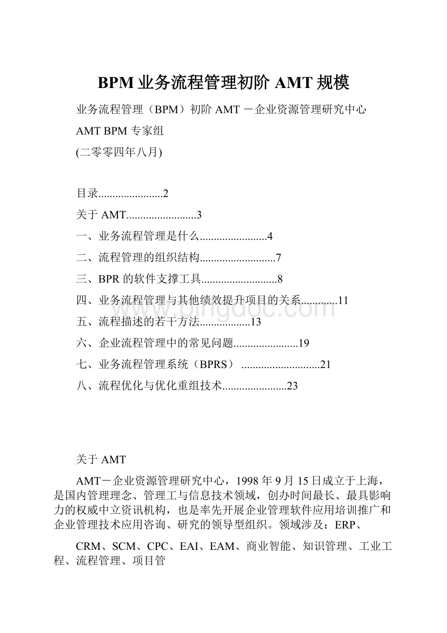 BPM业务流程管理初阶AMT规模.docx_第1页