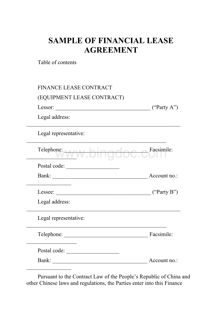 SAMPLE OF FINANCIAL LEASE AGREEMENT.docx