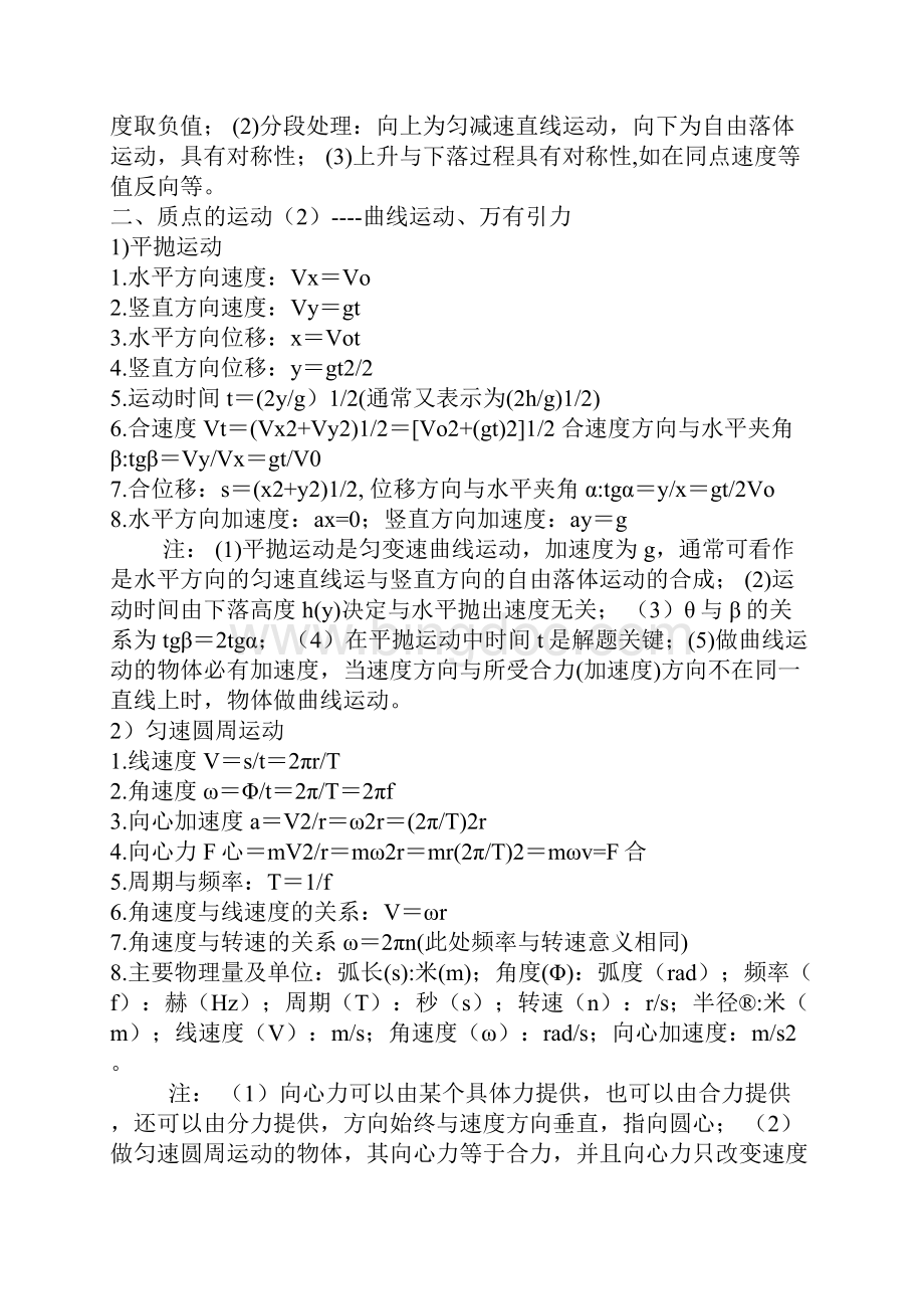 高中物理最全最准公式汇总Word文档格式.docx_第2页