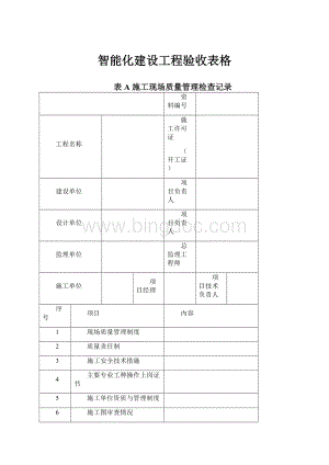 智能化建设工程验收表格文档格式.docx