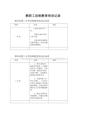 教职工法制教育培训记录.docx