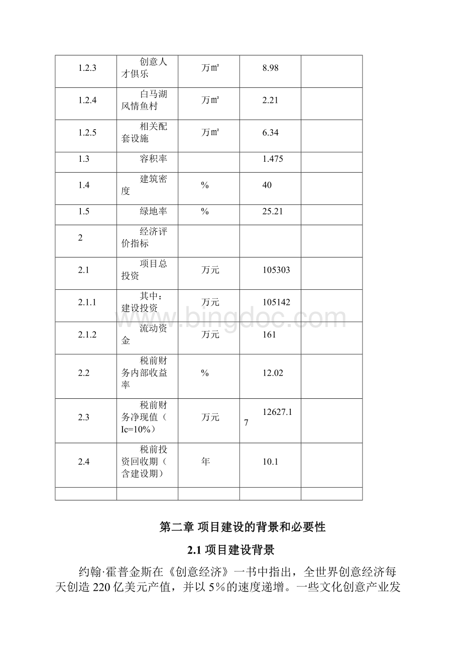 XX国家文化创意产业基地项目建设可行性研究报告Word格式.docx_第3页