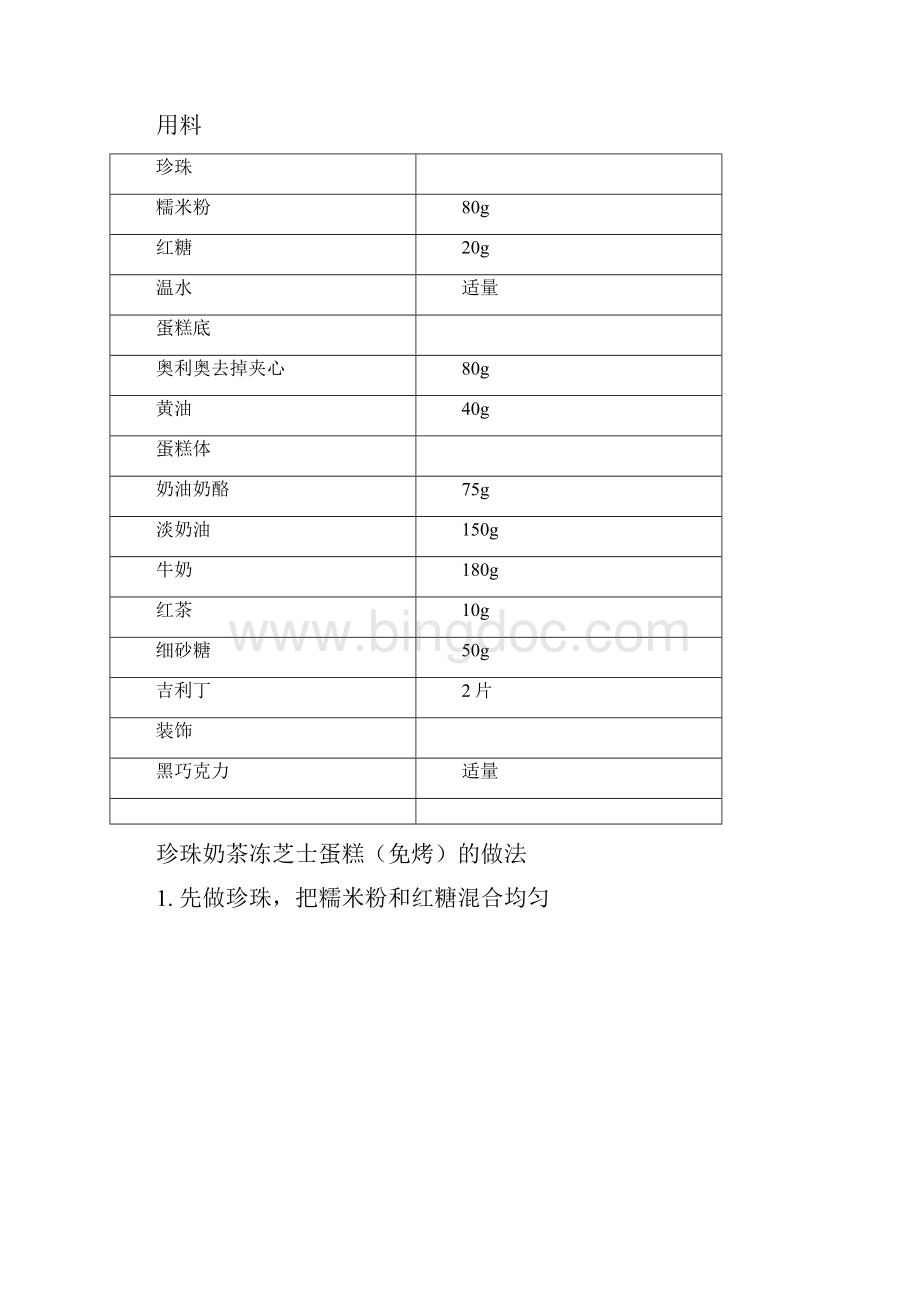 珍珠奶茶冻芝士蛋糕分析Word文件下载.docx_第2页