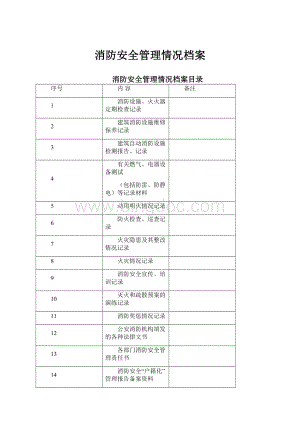 消防安全管理情况档案.docx