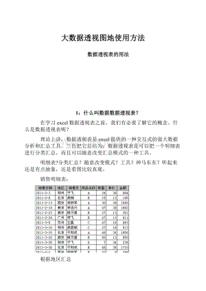 大数据透视图地使用方法Word下载.docx