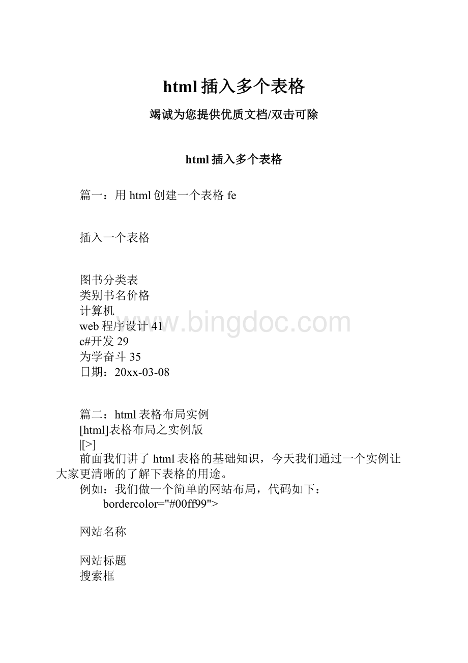 html插入多个表格文档格式.docx_第1页