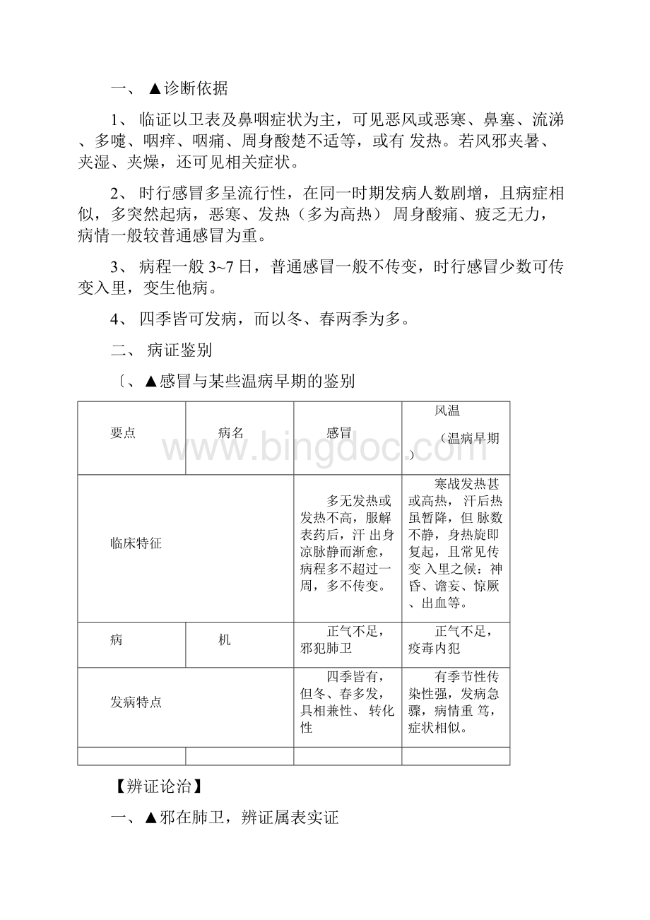 中医内科学重点笔记文档格式.docx_第3页