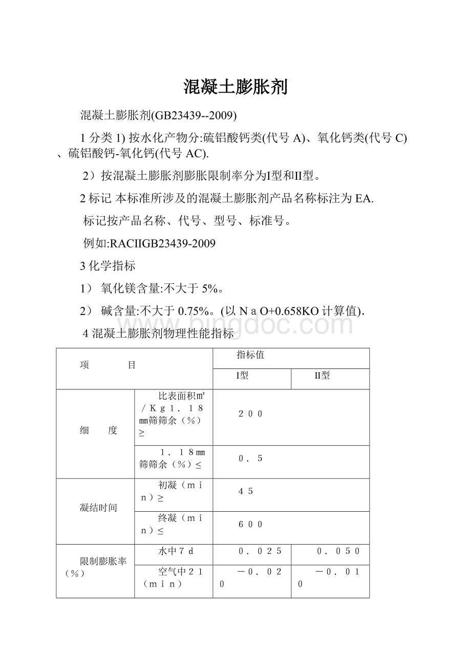 混凝土膨胀剂Word下载.docx