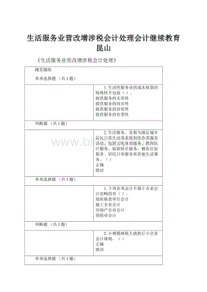 生活服务业营改增涉税会计处理会计继续教育昆山Word格式文档下载.docx