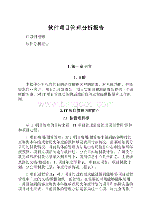 软件项目管理分析报告.docx