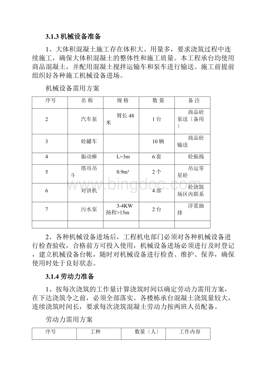 大体积混凝土施工方案完整版Word文档下载推荐.docx_第3页