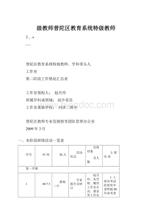 级教师普陀区教育系统特级教师Word文档格式.docx