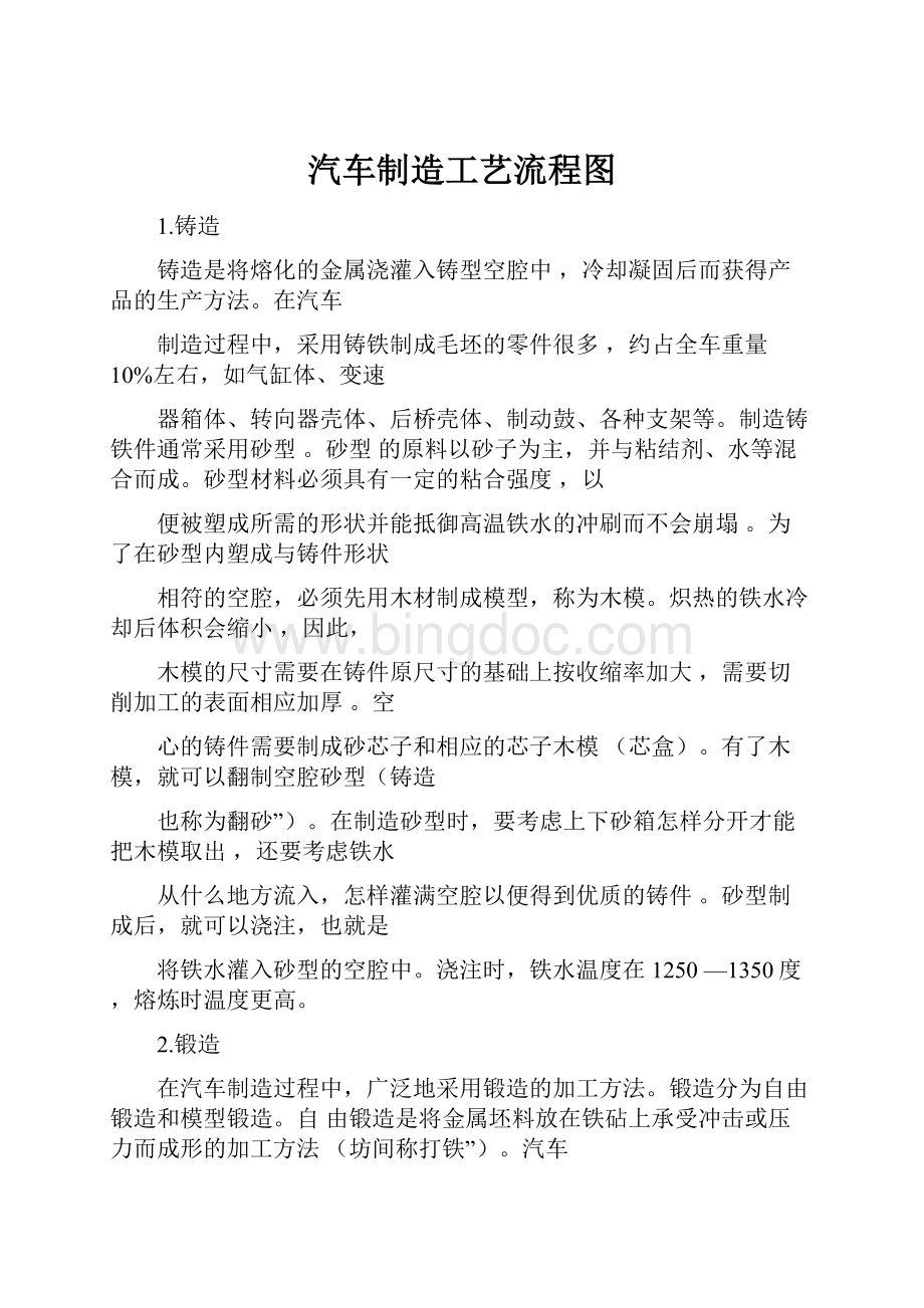 汽车制造工艺流程图Word文档下载推荐.docx_第1页