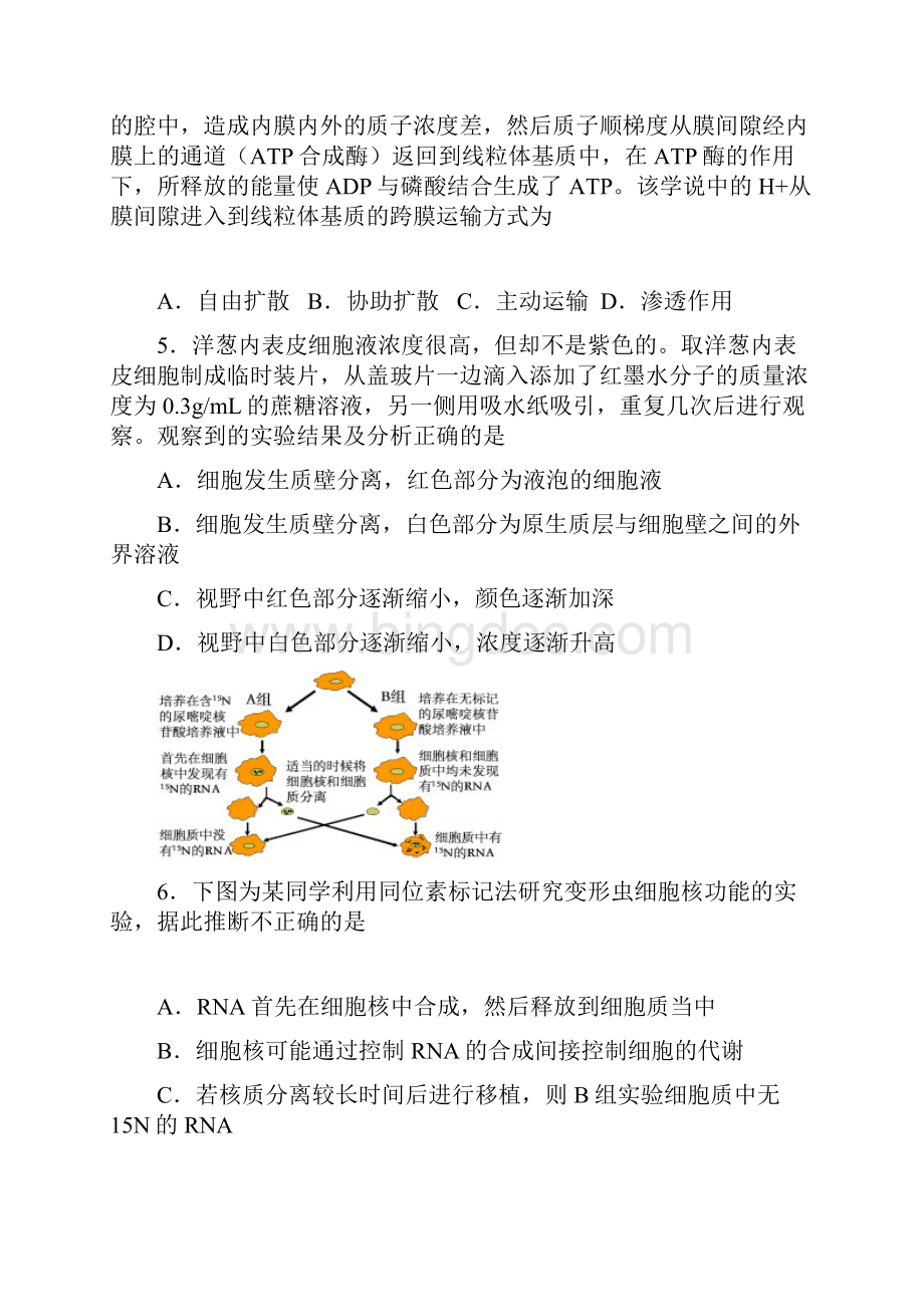 最新届湖南省长沙市高三高考模拟生物试题及答案.docx_第3页