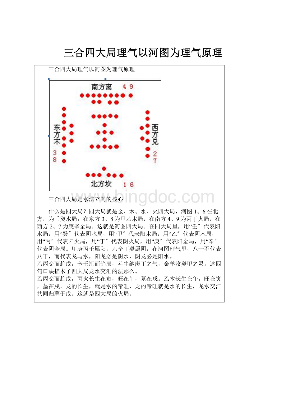 三合四大局理气以河图为理气原理Word文件下载.docx