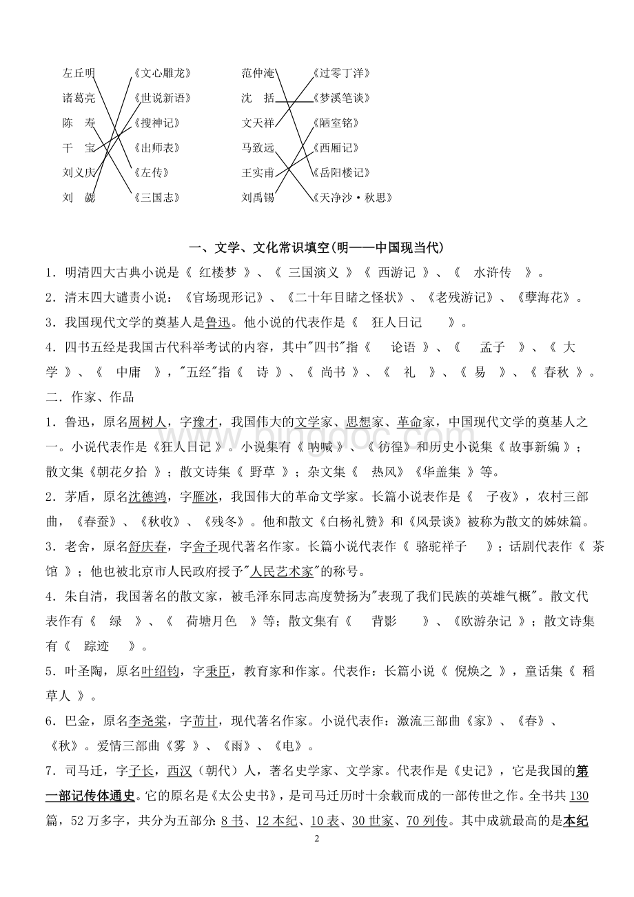 小学语文文学常识荟萃文档格式.doc_第2页