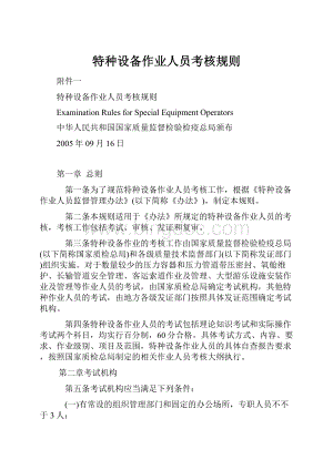 特种设备作业人员考核规则文档格式.docx