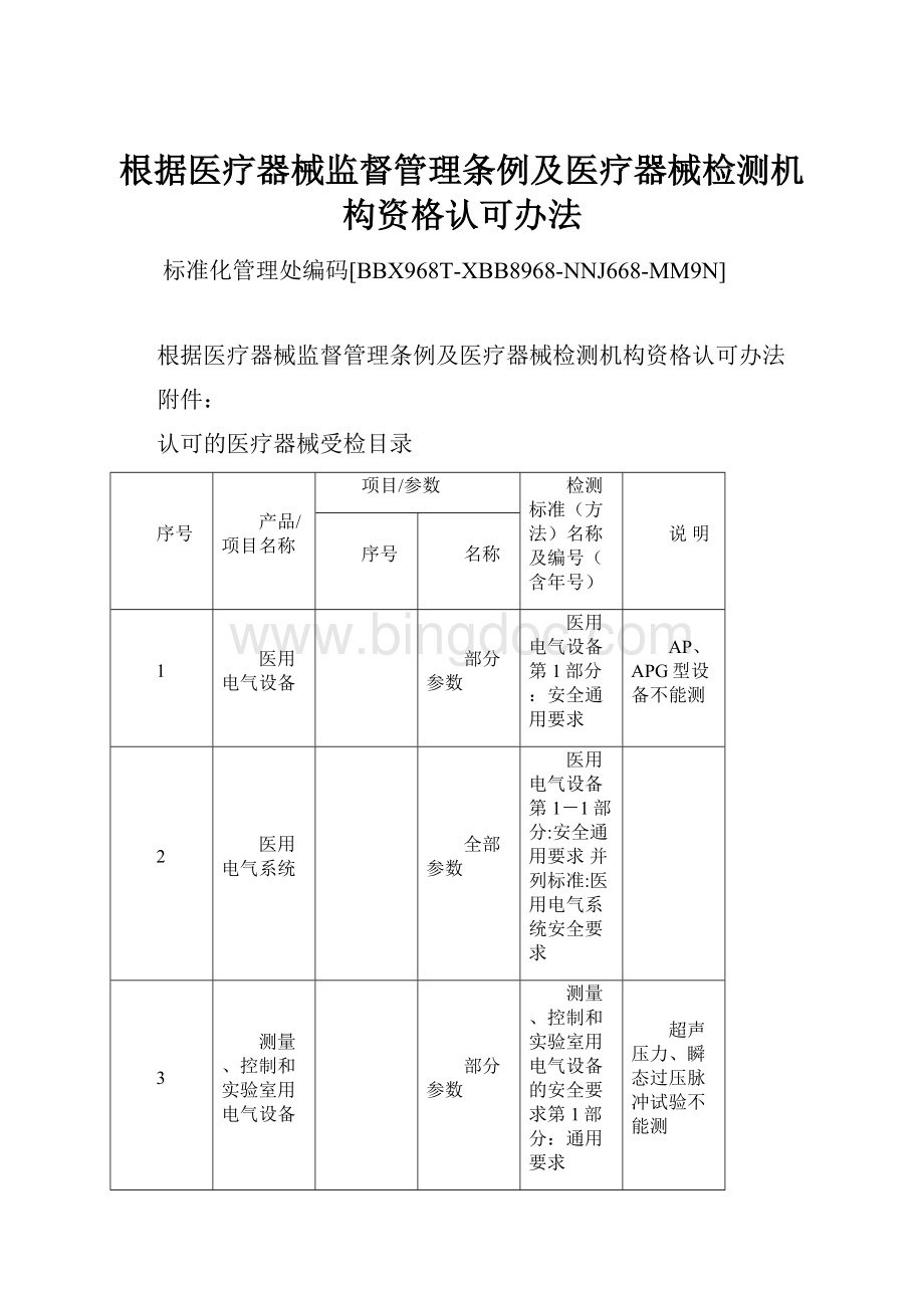 根据医疗器械监督管理条例及医疗器械检测机构资格认可办法.docx