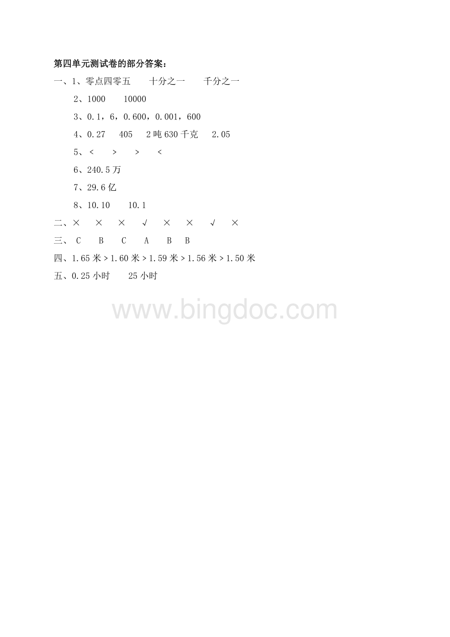 人教版小学数学四年级下册第四单元试卷.doc_第3页