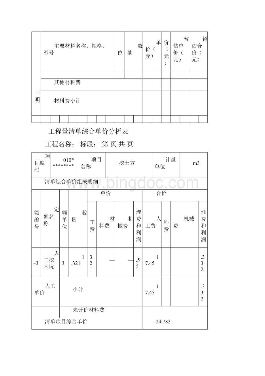 某三层框架结构工程综合实例讲解3工程量清单综合单价分析表.docx_第3页