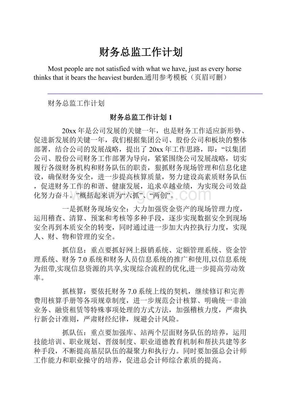 财务总监工作计划.docx