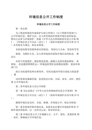 环境信息公开工作制度文档格式.docx