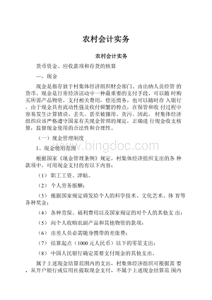 农村会计实务Word文件下载.docx