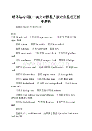 船体结构词汇中英文对照整齐版吐血整理更新中解析.docx