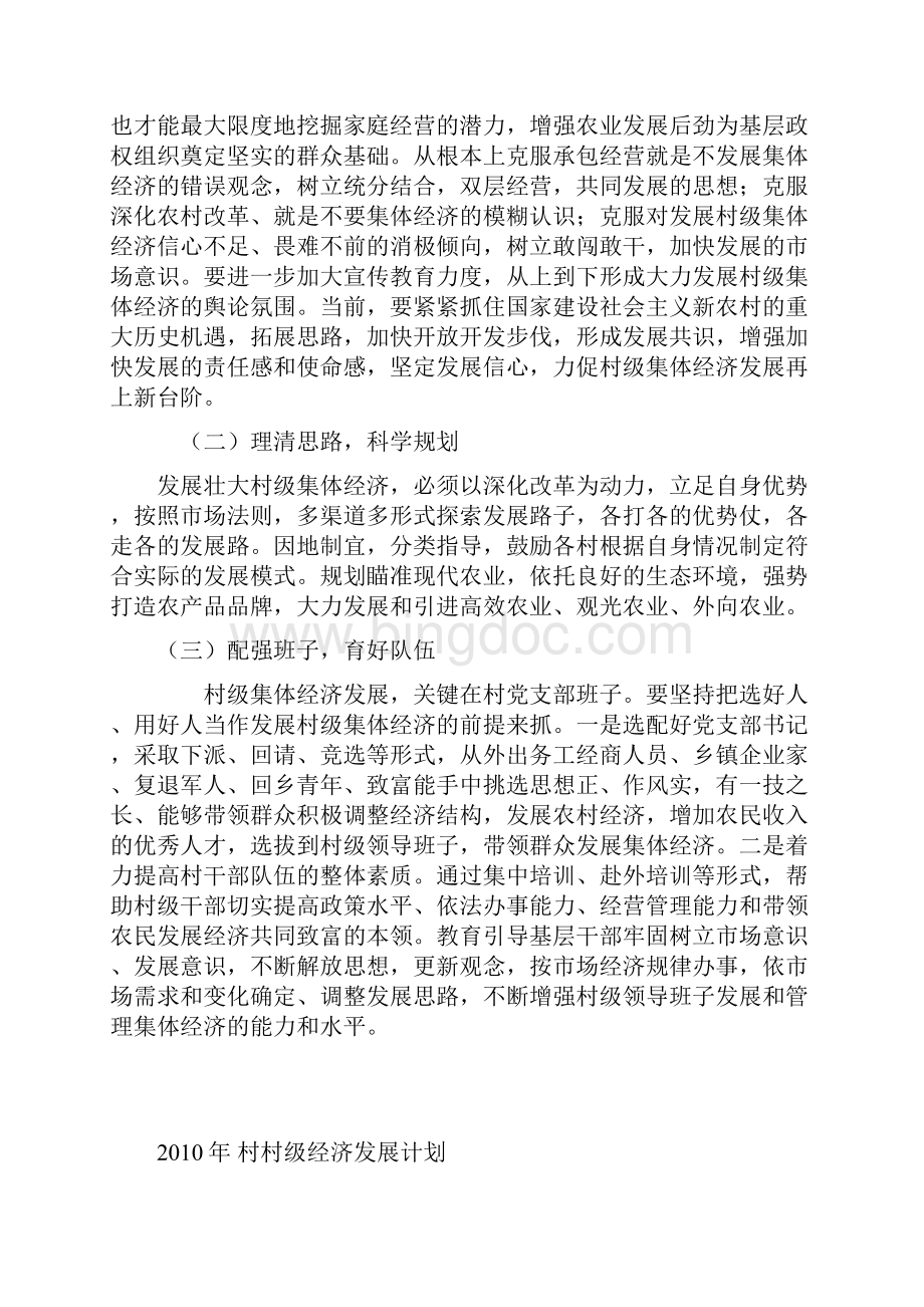 发展战略村级经济发展计划及规划Word格式文档下载.docx_第3页