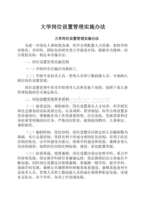 大学岗位设置管理实施办法.docx